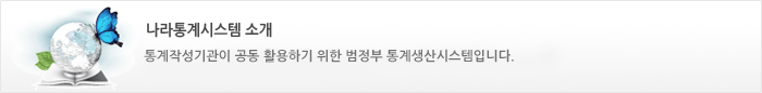 통계작성기관이 공동 활용하기 위한 범정부 통계생산시스템입니다.
